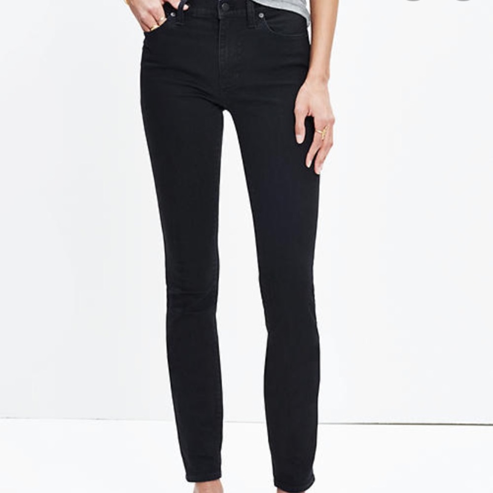 Madewell high rise black skinny jeans